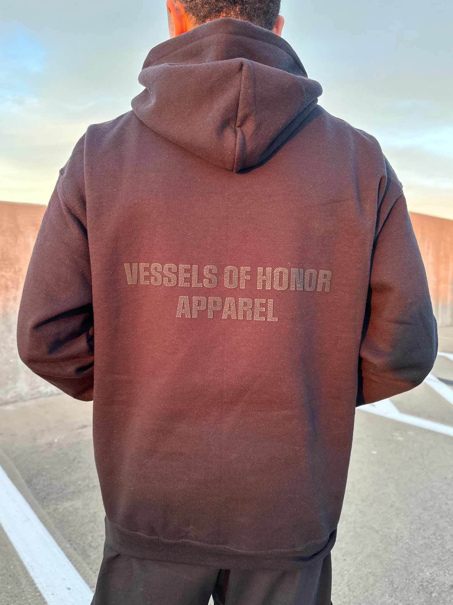 VOH HOODIE (Black On Black / Puff Print)